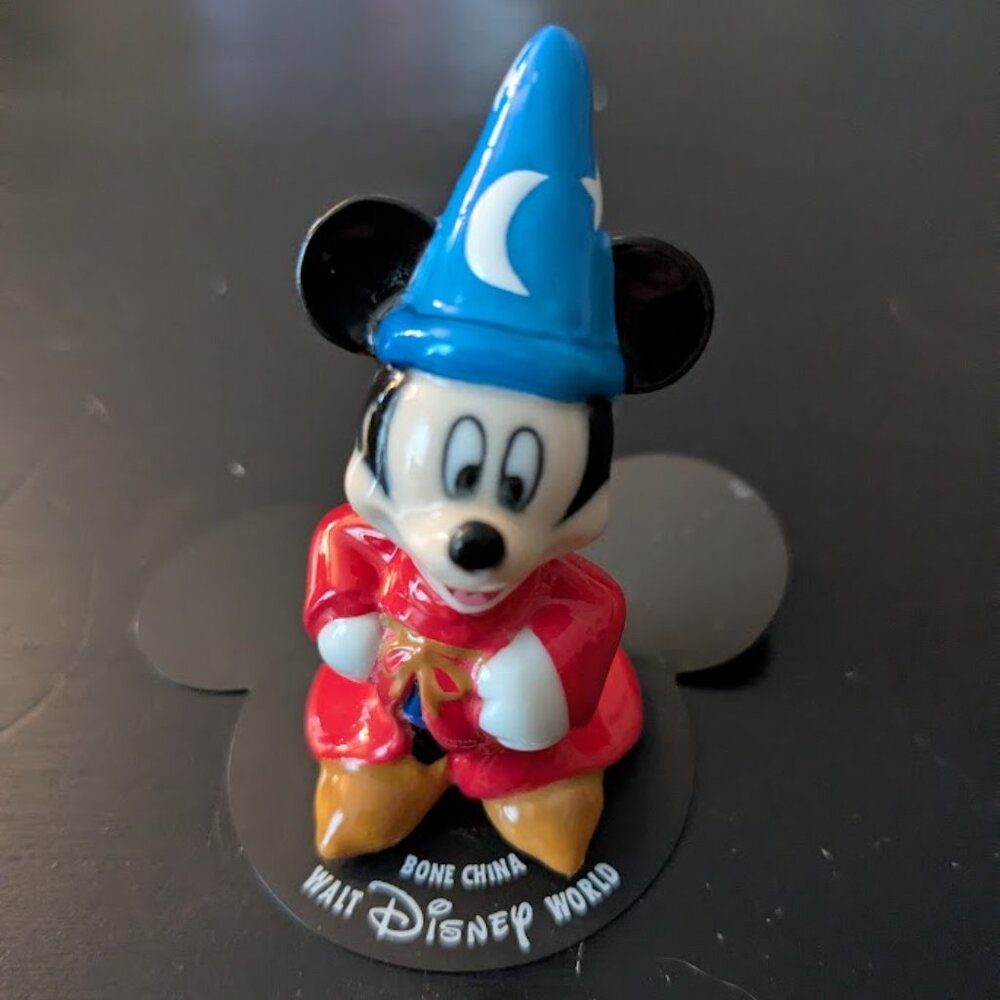 NWT! Vintage Walt Disney World Bone China Sorcerer Mickey Mouse